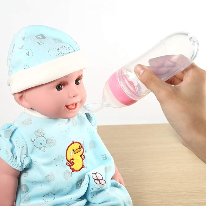 Silicone Spoon Bottle 90ml, S Food Supplement Bottle Rice Cereal Spoon for Semifluid Foods Bottle Feeder()