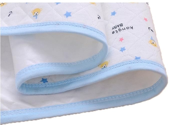 3pcs Pack Monvecle Baby Infant Cotton Waterproof Changing Pads Washable Resuable Diapers Liners Mats (3 Colors Pack-28"x20")