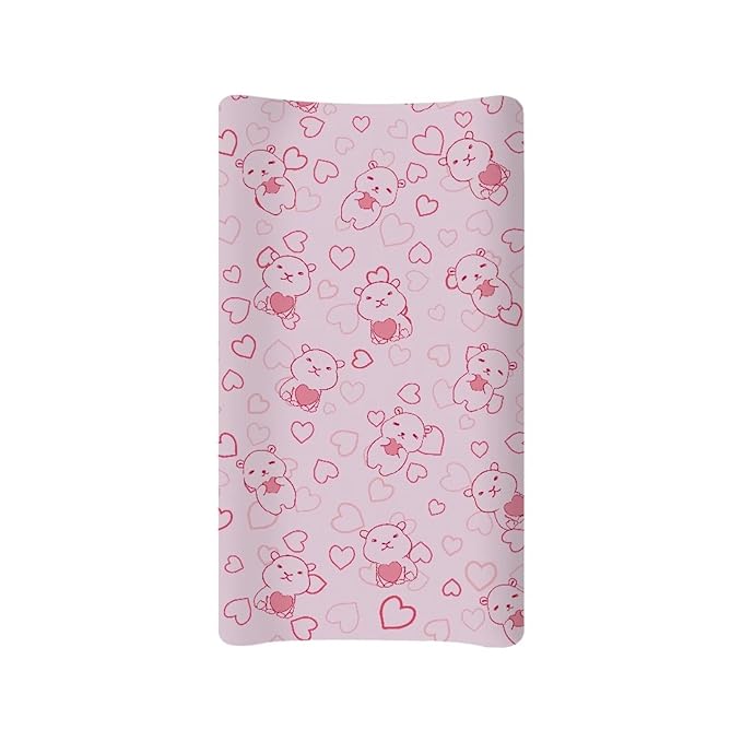 Capybara Changing Pad Cover for Baby Soft and Comfy Diaper Change Table Covers Breathable Baby Nursery Diaper Changing Pad Sheets Cute Nursery Decor