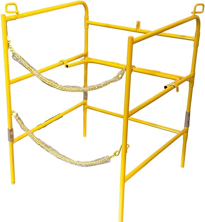 RATION For Grainger 10K047 Collapsible Manhole Guard For Rail 42x33x33 in, Steel, Yellow
