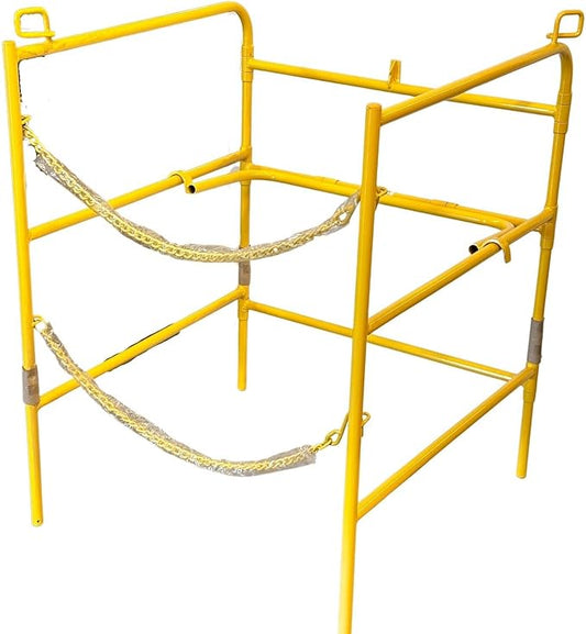 RATION For Grainger 10K047 Collapsible Manhole Guard For Rail 42x33x33 in, Steel, Yellow
