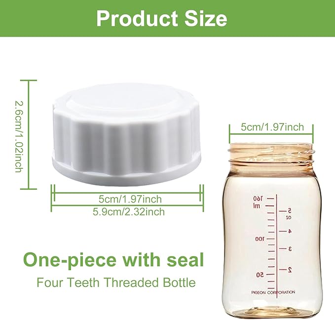 Philips Avent Bottle Caps 6-Pack – Leak-Proof Replacement Lids for Avent Wide-Neck Baby Bottles