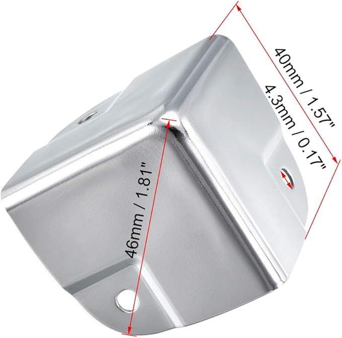 uxcell Metal Box Corner Protectors Box Edge Guard Protector 40 X 40 X 40mm Silver Tone 8pcs for Table Corners and Desk Corners