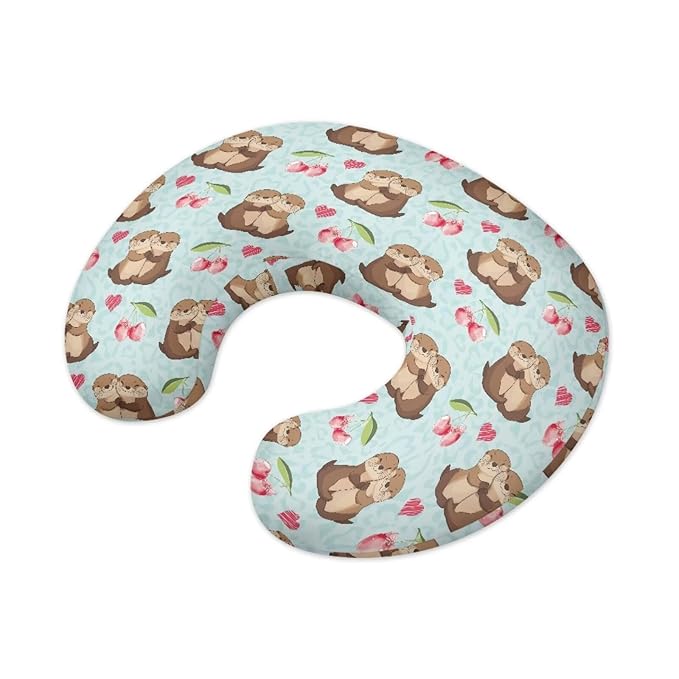 Jeiento Cartoon Sea Animal Otter Nursing Pillow Covers for Newborn Soft Nursing Pillows Slipcovers Quick Day Breastfeeding Pillow Case