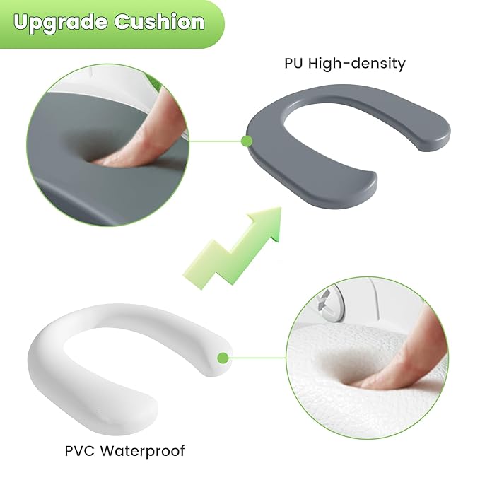 Potty Training Seat, Upgrade Toddler Toilet Seat for Kids Boys Girls, 2 in 1 Potty Training Toilet, Splash Guard Anti-Slip Pad Step Stool(Blueyellow-Pu)