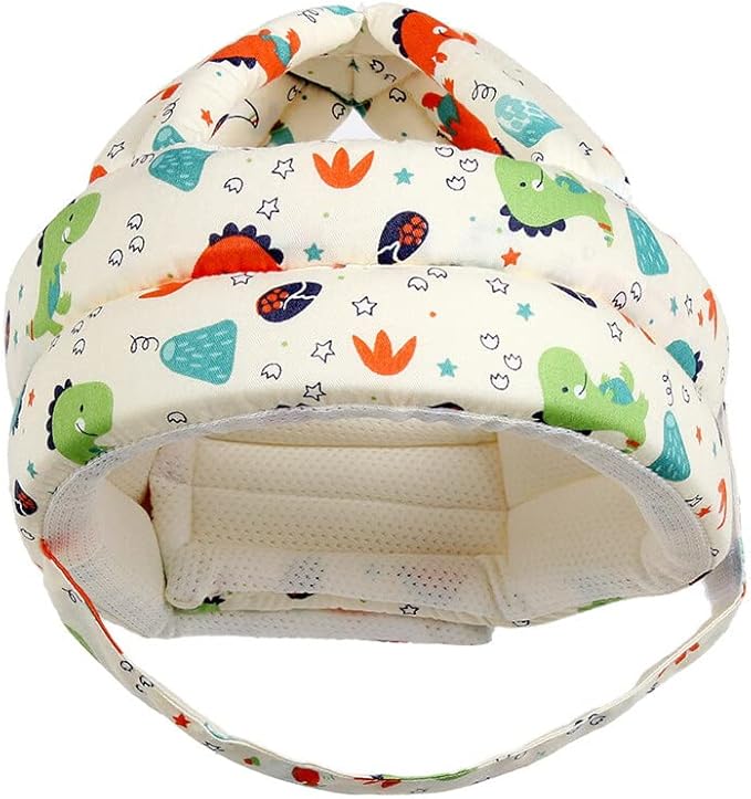 Baby Helmet for Crawling Walking Baby Protective Hat Breathable Anti-Collision Baby Head Protector Adjustable Baby Infant Toddler Safety Helmet Anti-Fall Cushion Bumper Bonnet