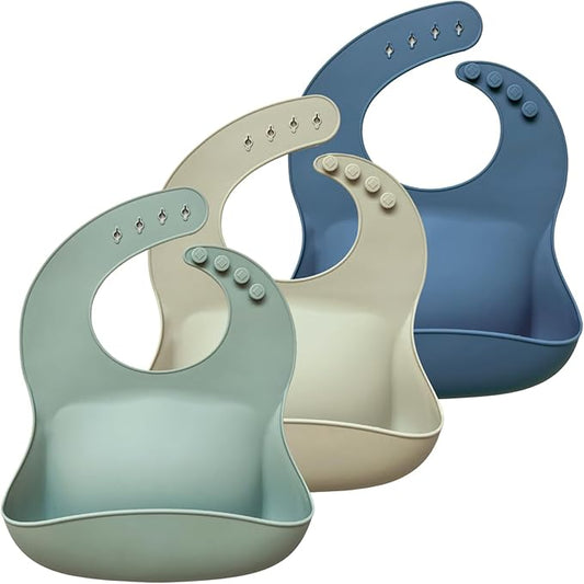Hippypotamus Silicone Baby Bibs - Soft Waterproof Bibs for Babies & Toddlers