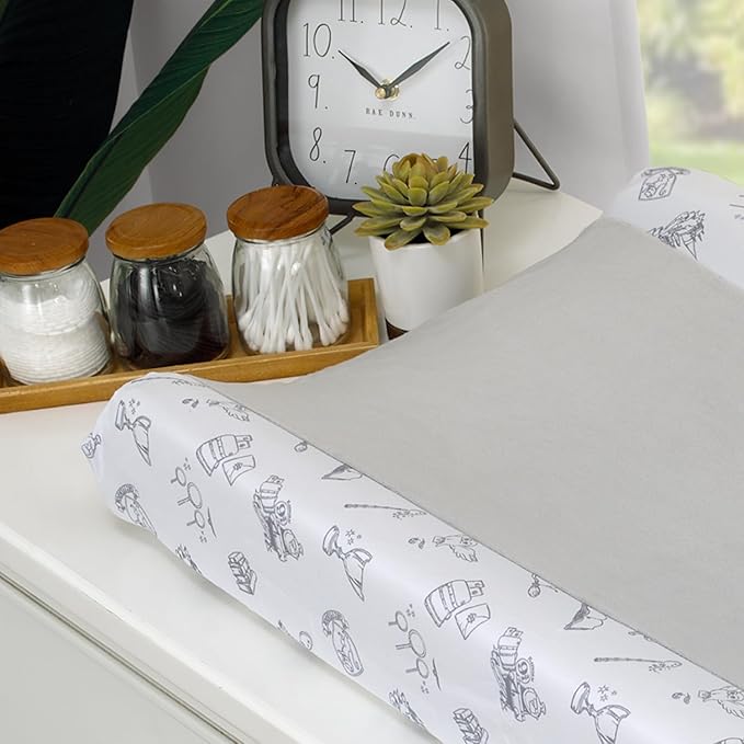 Warner Brothers Harry Potter Magical Moments Grey and White Super Soft Changing Pad Cover
