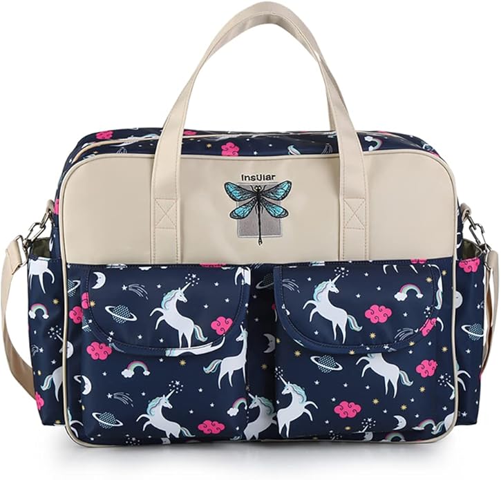 Kamay's Mummy Shoulder Bag Diaper Bag Chic Nappy Changing Bag Tote/Messenger Style Large with Changing Mat, Adjustable Straps