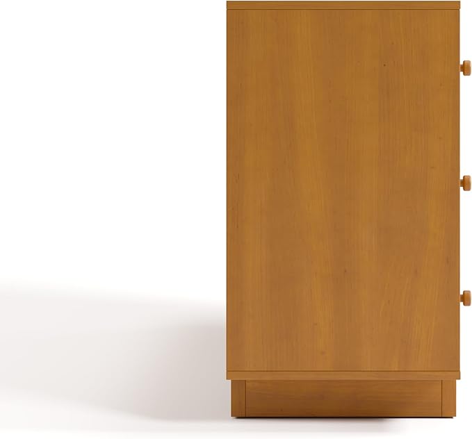 Storkcraft Texas 6 Drawer Dresser (Almond) – GREENGUARD Gold Certified Baby Dresser, Interlocking Drawer System for Nursery & Kids’ Bedroom, Brown Chest for Kids Bedroom, Nursery Storage