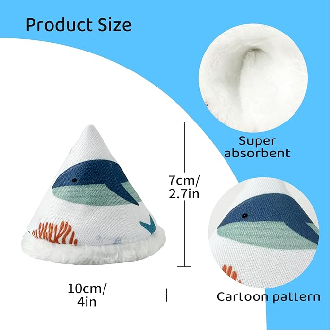 BISENKID Coral Velvet Pee Covers Baby Boy New Technology Fabric Reusable Pee Cap Diaper Changing Accessory for Boys 10 Packs
