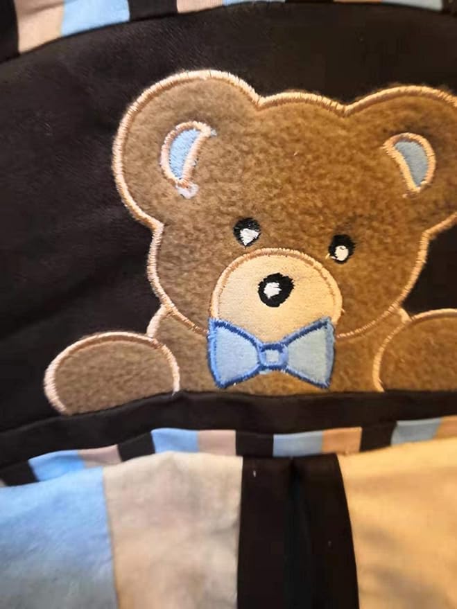 Nursery Crib Diaper Stacker for Baby Boy Little Bear Diaper Organizer Hanging Bag