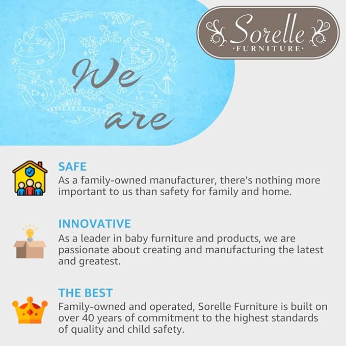 Sorelle Furniture Farmhouse White Changing Table and Changing Pad, Dressing and Diaper Changing Table for Baby Room, Nursery Furniture for Infant-Weathered White