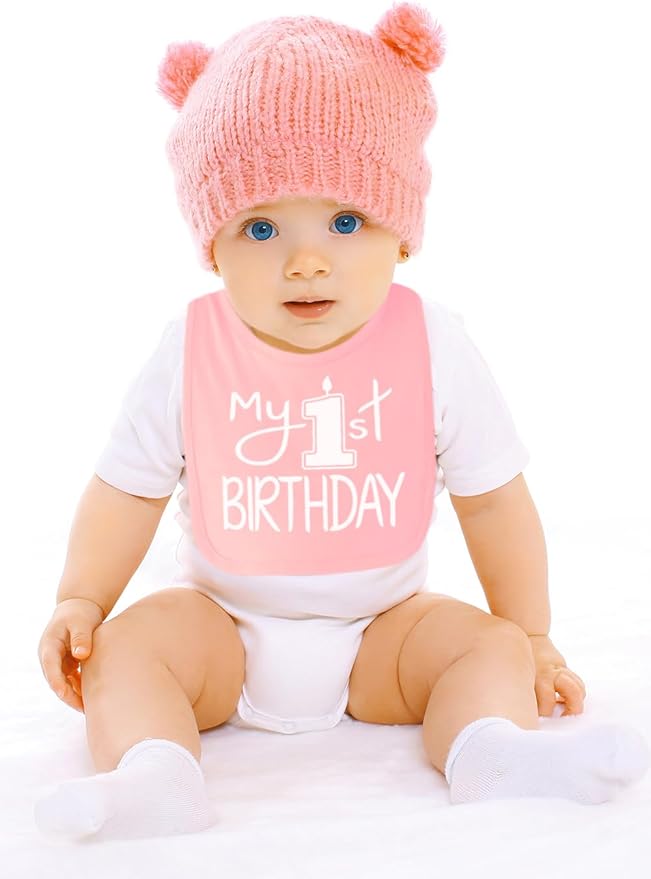 Aiden's Corner Handmade Cute Baby Boy Girl First Birthday Smash Cake Bibs My 1st Birthday Bib