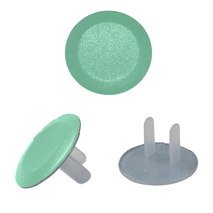 Outlet Covers, Child Safe, Easy Install, Pure Light Green Color