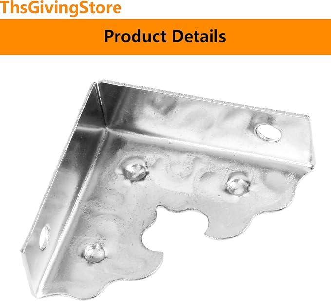 16 Pcs Table Corner Protectors, Silver Metal Antique Decorative Furniture Edge Corner Guards, 0.98x0.98x0.35inch Corner Pads Box Corner Decorative Edge Protector