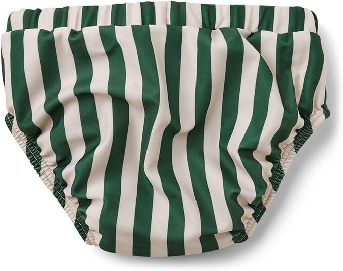 Infant Baby Boys Swim Diapers Washable Reusable Swimming Diaper Waterproof Swim Pants Green Stripe Swimsuit 9-12 Month