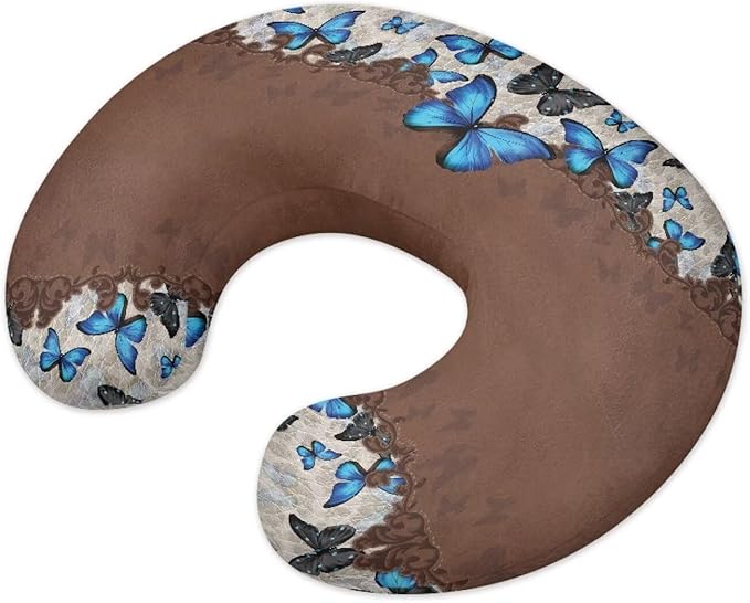 Pillow Covers，Pillowcase for Nursing Pillow and Positioner for Breastfeeding and Bottle Feeding，Propping Baby，Fits The Original Support for Breastfeeding Chocolate Butterfly
