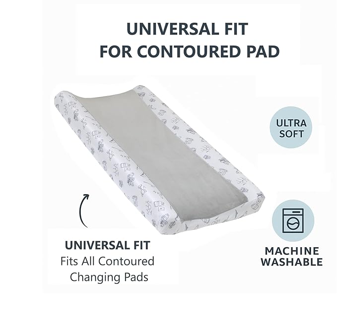 Warner Brothers Harry Potter Magical Moments Grey and White Super Soft Changing Pad Cover