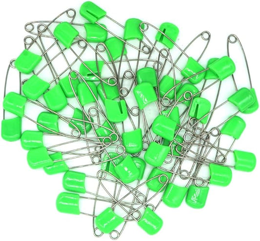 Baby Safety Pins Secure Clips for Fastening Baby Clothes Diaper Napkins 50pcs 60PCS 30PCS (Green, 50 pcs)