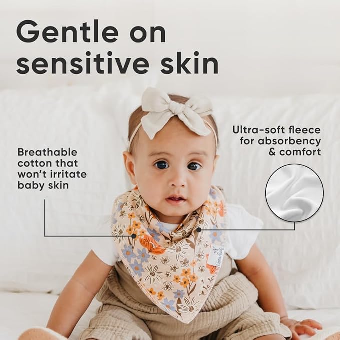 Copper Pearl Baby Bandana Bibs, 4 Pack