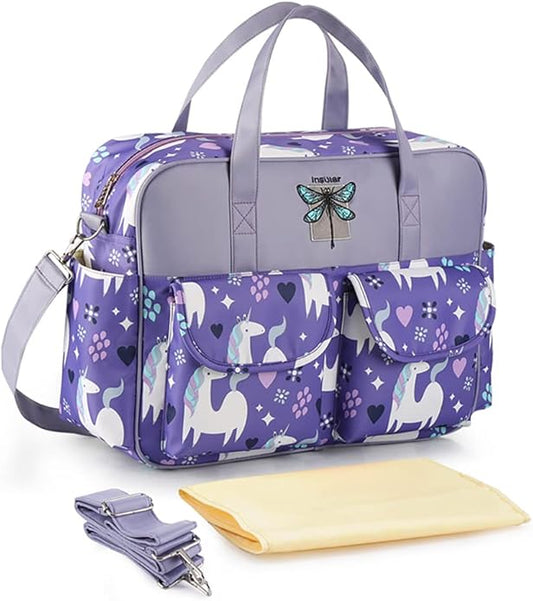 Kamay's Mummy Shoulder Bag Diaper Bag Chic Nappy Changing Bag Tote/Messenger Style Large with Changing Mat, Adjustable Straps
