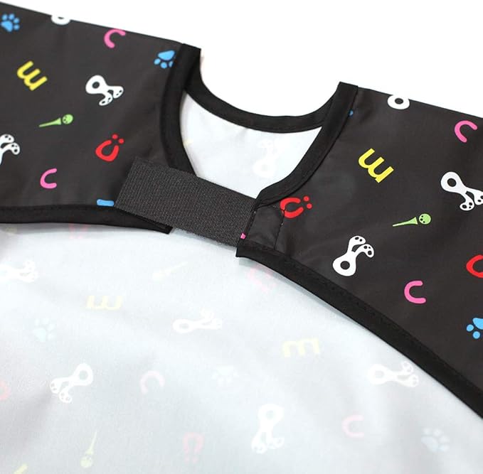 Plie Short Sleeve Waterproof Bib for Toddlers – Easy Clean Feeding Apron for Mealtime, Daycare, Self-Feeding, Lightweight