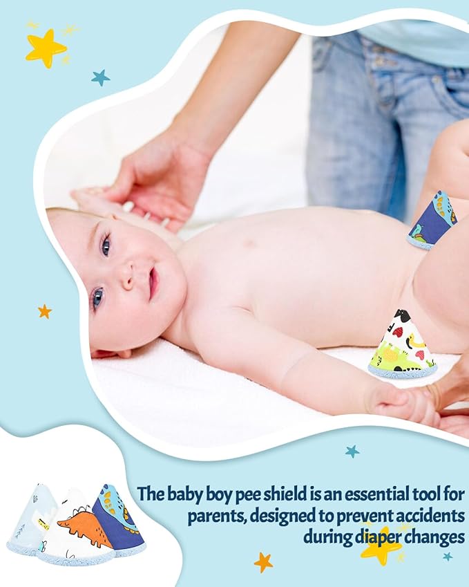 12 PCS Pee Covers Baby Boy, Reusable Pee Peep Teepee Baby Boy, Strong Water Absorption, Diaper Changing Accessory