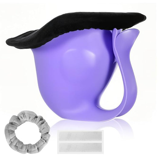 Potty Training Toilet Newborn Potty Training Newborn Potty Hat Elimination Communication with 2pcs Cotton Fleece Cozy for Indoor & Outdoor Purple