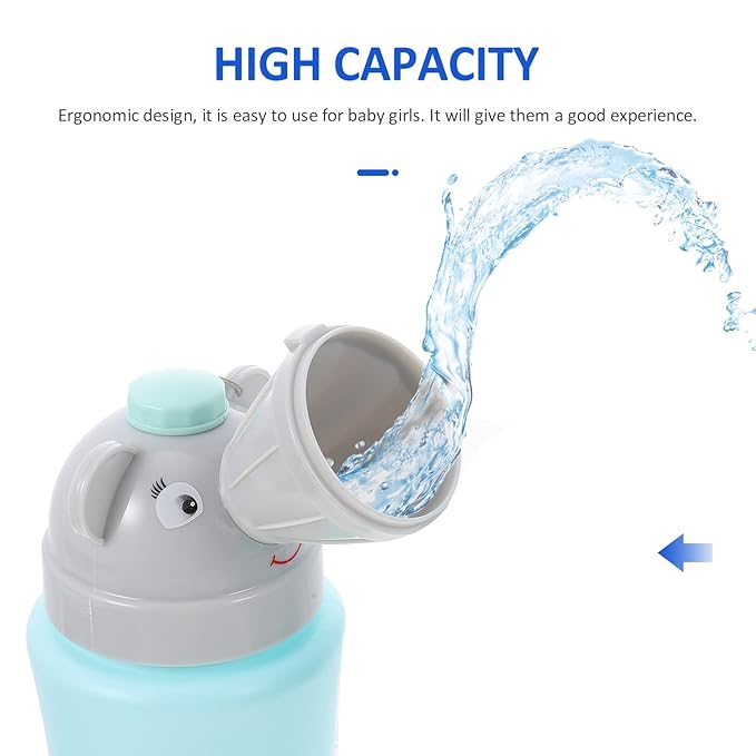 Healifty Portable Kids Car Urinal for Boys Lightweight Travel Potty Bottle Emergency Outdoor Toddler Urinating Container 4.72X3.14X8.66 Inch