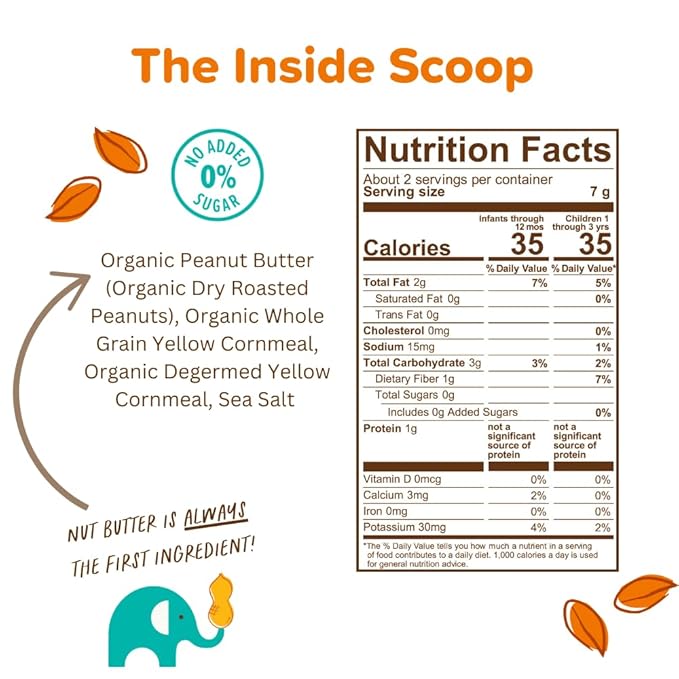 Puffworks Baby Peanut and Almond Variety Pack, Perfect for Early Peanut Introduction, Plant Protein, No Added Sugar, USDA Organic, Gluten-Free, Vegan, Non-GMO, Kosher, 0.5 Ounce (Pack of 12)