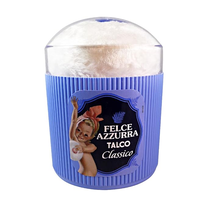 Paglieri: "Felce Azzurra" Talcum Powder, Classic Scent Free Powder-Puff 8.8 Ounce (250g) Package (Pack of 3) [ Italian Import ]