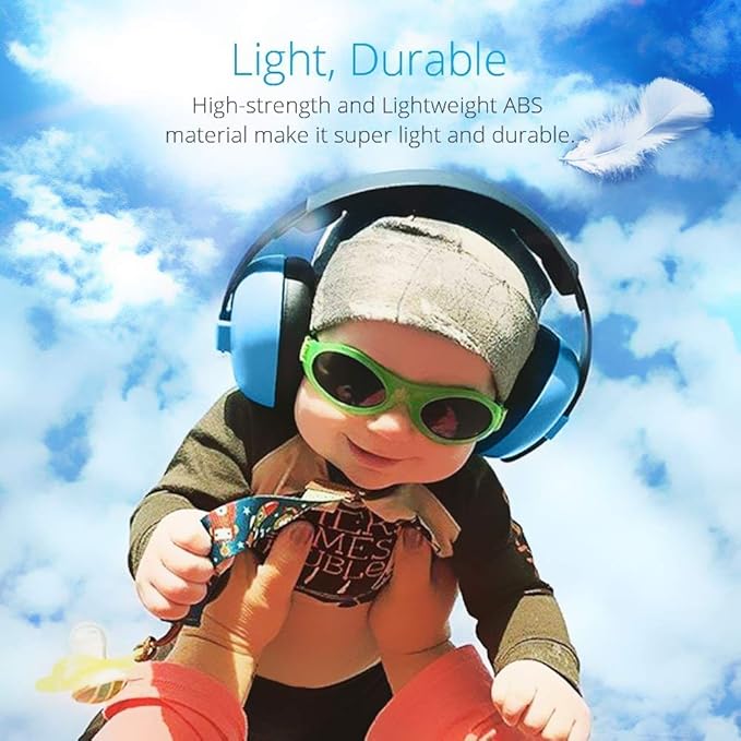 Solar-Power Baby Noise Cancelling Headphones, Ear Protection Earmuffs for 0-3 Years Kids