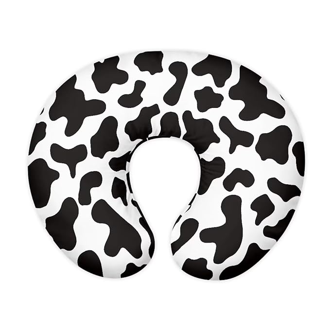 Cow Print Baby Nursing Pillow Cover Breathable Durable Neutral Breastfeeding Pillow Cover Soft Nursing Pillow Case for Toddler Infant