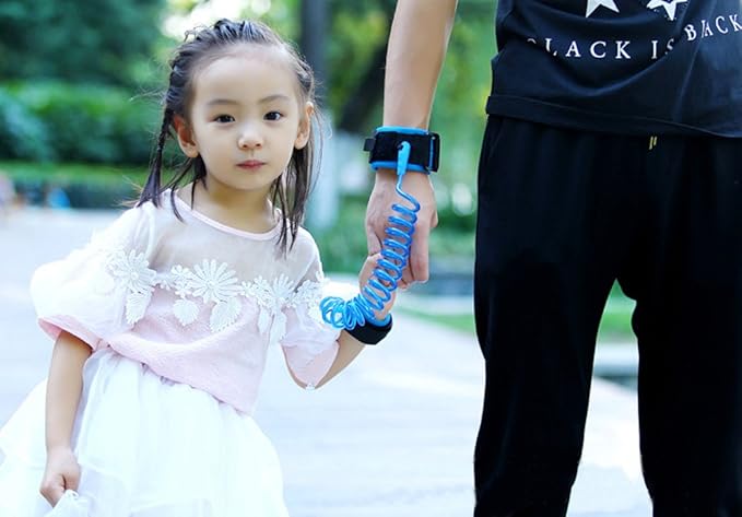 Baby Child Anti Lost Safety Wrist Link Harness Strap Rope Leash Walking Hand Belt for Toddlers, Kids(1.5m Blue)