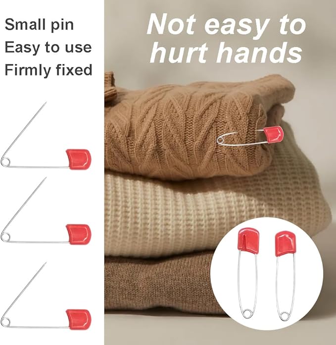 50Pcs 2.2" Plastic Head Nappy Safety Pins