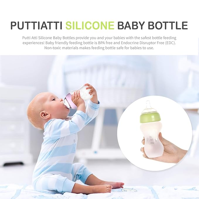 Silicone Baby Bottle, 8.8 fl oz [Pink]