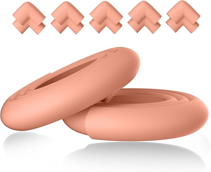 Thick Corner Edge Protector for Baby Proofing, 6.56Ft Furniture Edge Bumper with 10 L-Shaped & Soft Foam Corner Guards,Adhesive Baby proofing Bumper for Table, Small Toddler Bed (Pink)