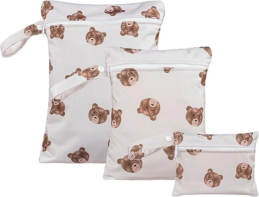 3-Piece Waterproof Wet Dry Bag Set with Zipper - Durable Travel Organizer for Swimming, Diapers, Baby, Gym & Beach Accessories