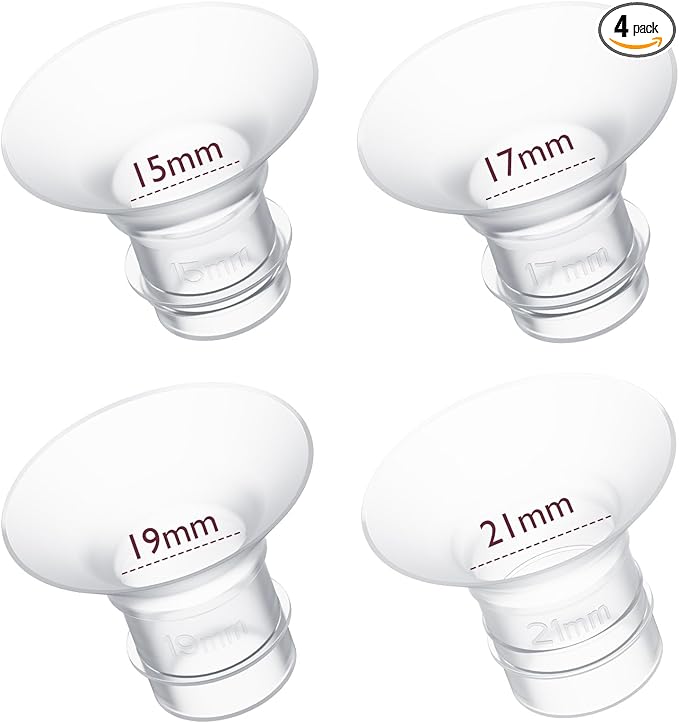 Momcozy Flange Insert 15/17/19/21mm Compatible with 24mm Flange/Shield of Most Pumps,Fit for Momcozy S9Pro/S12Pro/S12Pro-Quick Replacement Accessories, 4PCS