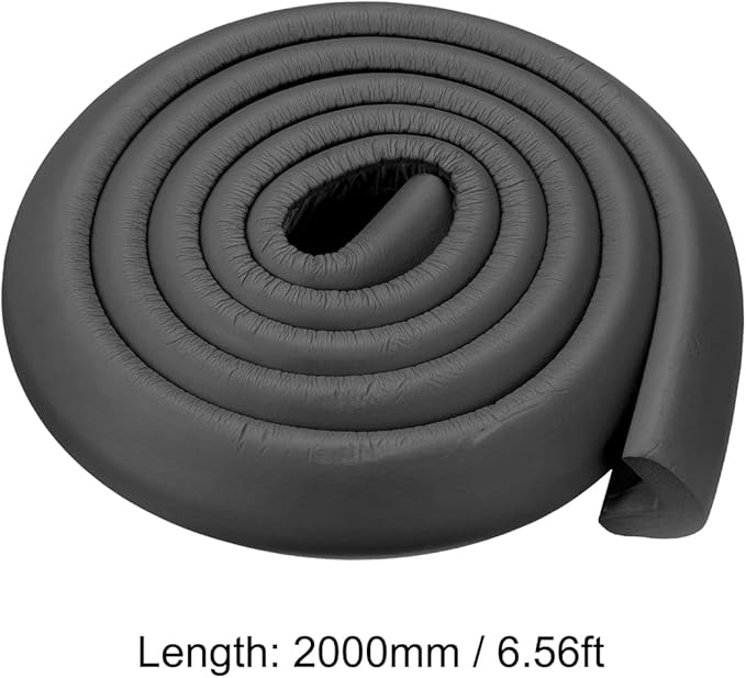 uxcell Corner Guards Edge Protectors 6.56ft(2M), 4Pack Foam Safety Bumper L Shape for Furniture Corner Table Edge Guard, Black