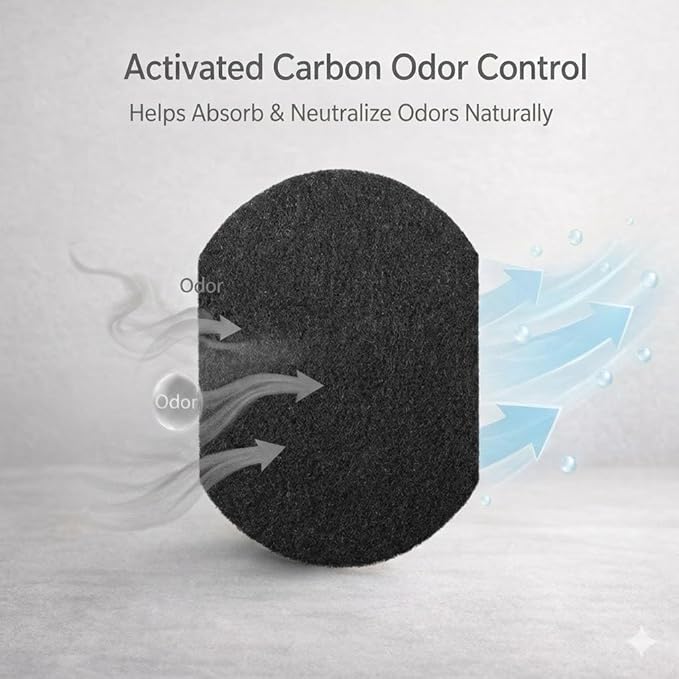 8 Pack Diaper Pail Deodorizer Refills Compatible with Ubbi Diaper Pail, Activated Charcoal Odor Absorbing Carbon Filters for Baby Diaper Trash Can, Helps Control Odors & Keep Home Fresh