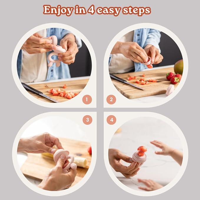 Haakaa Freeze-N-Feed Mini Combo with Silicone Food Feeder & Silicone Mini Nibble Tray|Baby Solid Food Self Feeder|Breastmilk Popsicle Mold Storage & Feeder for Soothing Baby Gums 1 PK