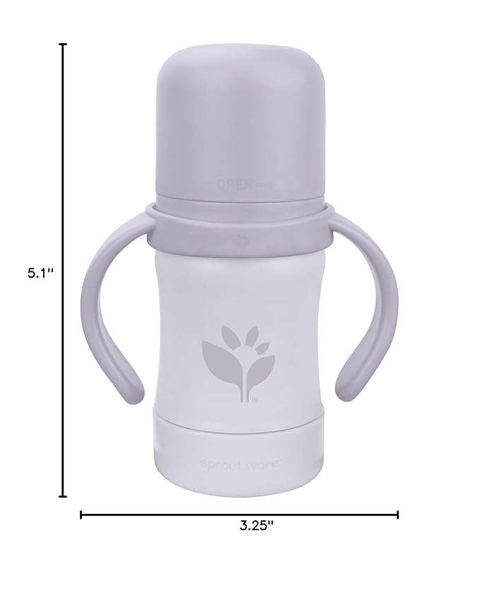 green sprouts® Sprout Ware® Sip & Straw 6oz., 6mo+, Plant-plastic, Platinum-cured Silicone, Dishwasher Safe, Grows with Baby, Tested for Hormones
