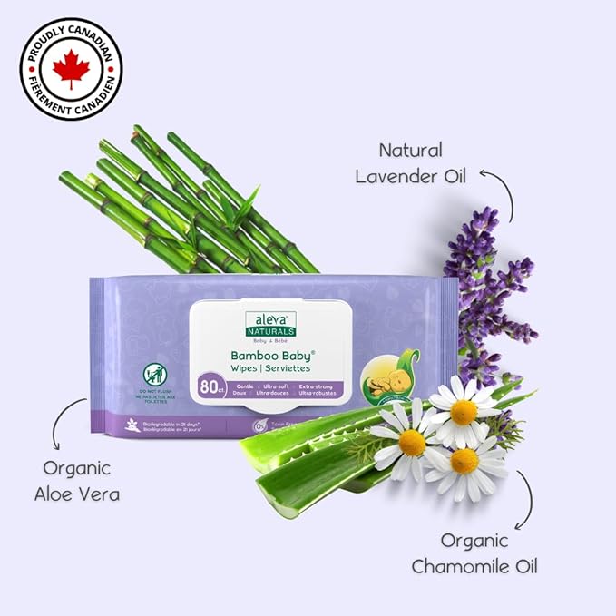 Aleva Naturals Bamboo Baby Wipes - 80 ct