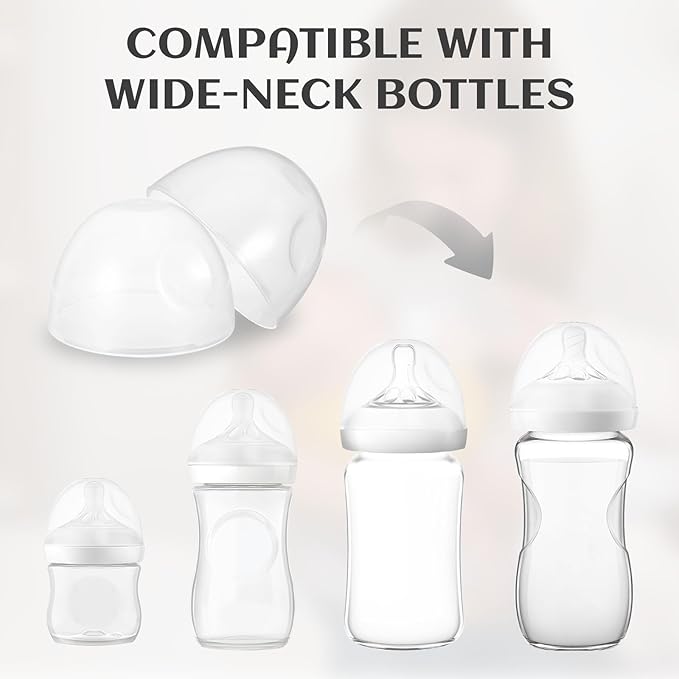 8 Count Baby Bottle Lids Compatible with Philips Avent Baby Bottles, Soft & Safe PP Bottle Caps for Avent Natural Plastic and Glass Bottles, BPA Free Baby Bottle Covers for Philip Avent Glass Bottle