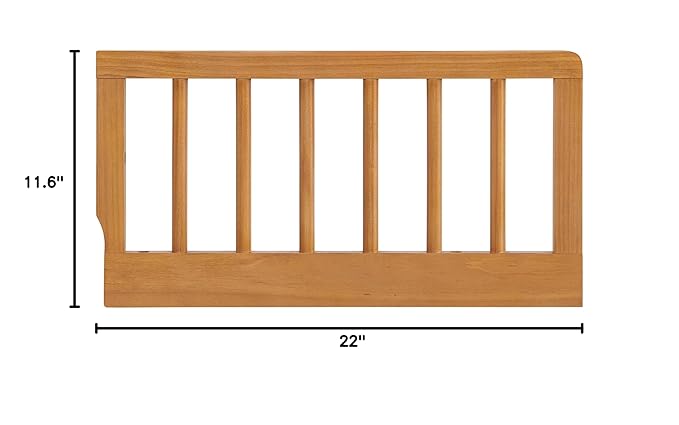 Oxford Baby Dawson Crib to Toddler Bed Guard Rail Conversion Kit, Honey Brown, Green Guard Gold Certified