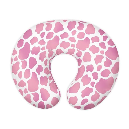 Pink Cow Breastfeeding Pillow Cover Baby Breastfeeding Slipcover Infant Newborn Nursery Bottle Pillowcase Breathable and Durable