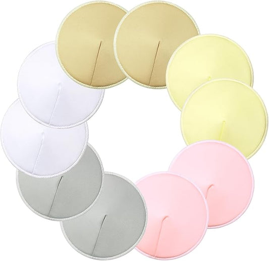 Washable Nursing Pads 10 PCS Reusable Breast Pads for Breastfeeding Soft and Super Absorbent Nipple Pads with Laundry Bag & Travel Storage Bag for Postpartum Essentials - 4.7inch