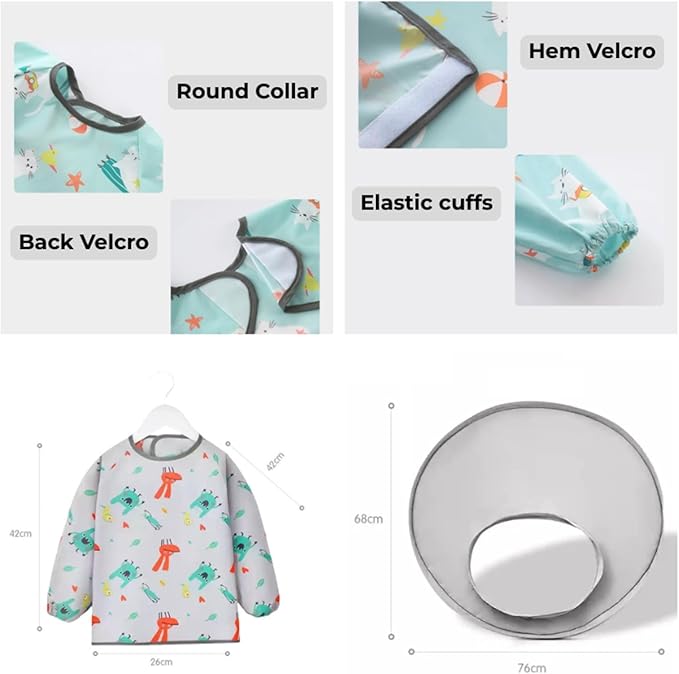 Baby bib Food Catcher Bib and Tray Set | High Chair Self Feeding, Self Eating | No-Mess Mealtime | Easy Cleanup for Baby&Toddler